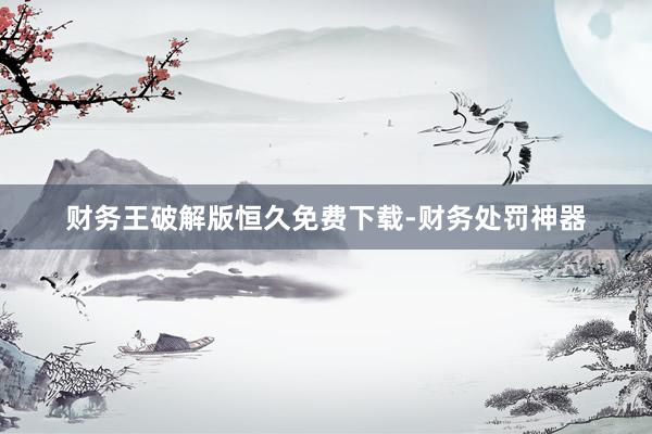 财务王破解版恒久免费下载-财务处罚神器